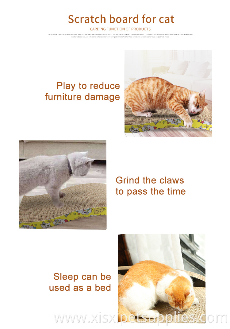 Factory Wholesale Funny Corrugated Cardboard Cat Scratcher With Free Catnip